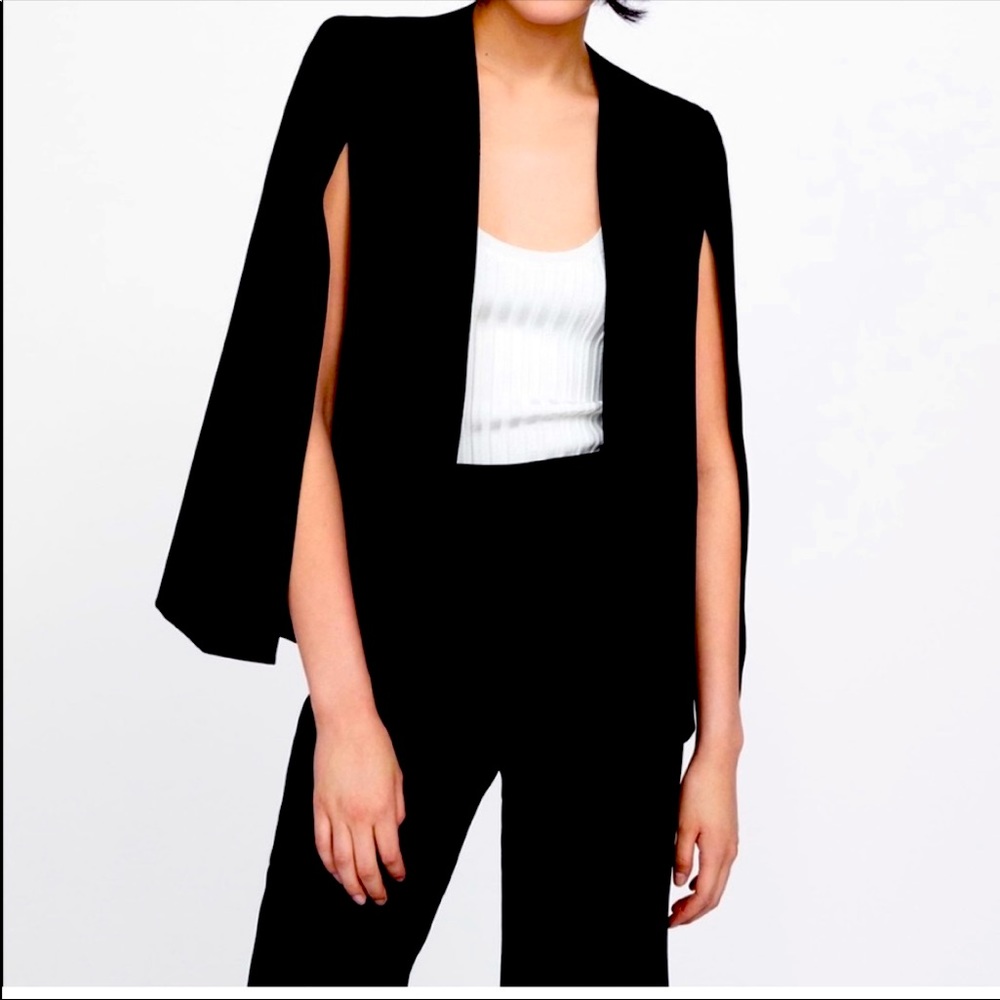 Zara Black Cape Blazer